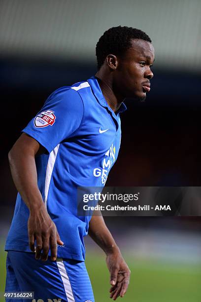 Souleymane Coulibaly of Peterborough United during the Sky Bet League One match between Peterborough United and Fleetwood Town at London Road Stadium...