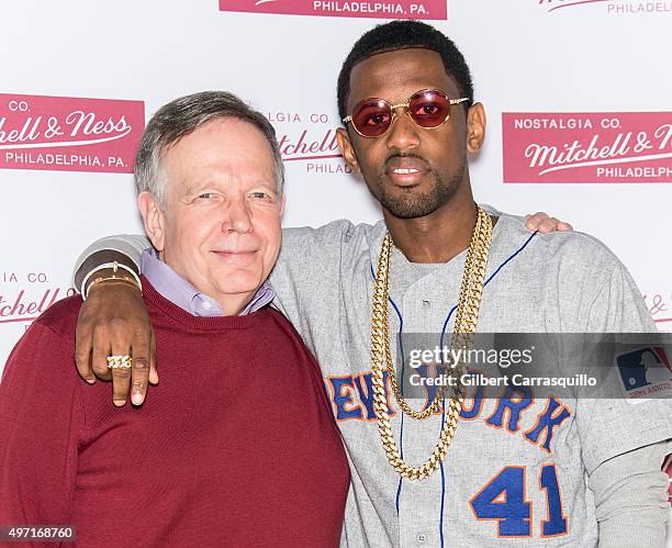 Owner of Mitchell and Ness Nostalgia company Peter Capolino and Hip-hop artist Fabolous attend Mitchell & Ness Flagship Store 5th Anniversary at...