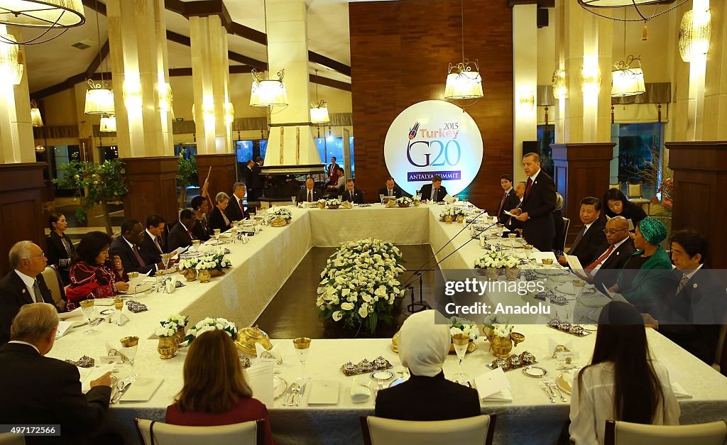 Turkish President Erdogan Hosts Dinner in Honor of G20 Leaders