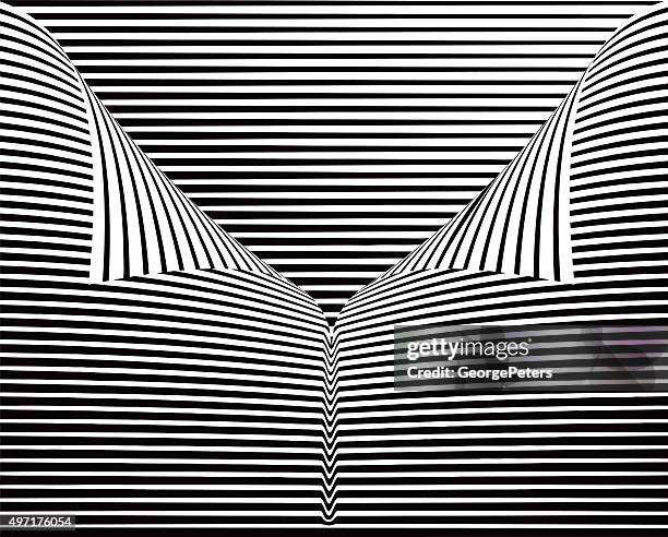 pop art halftone pattern of striped lines with page curls - folded corner vector stock illustrations