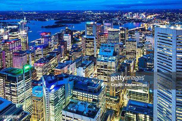 downtown sydney - sydney cbd aerial view stock pictures, royalty-free photos & images