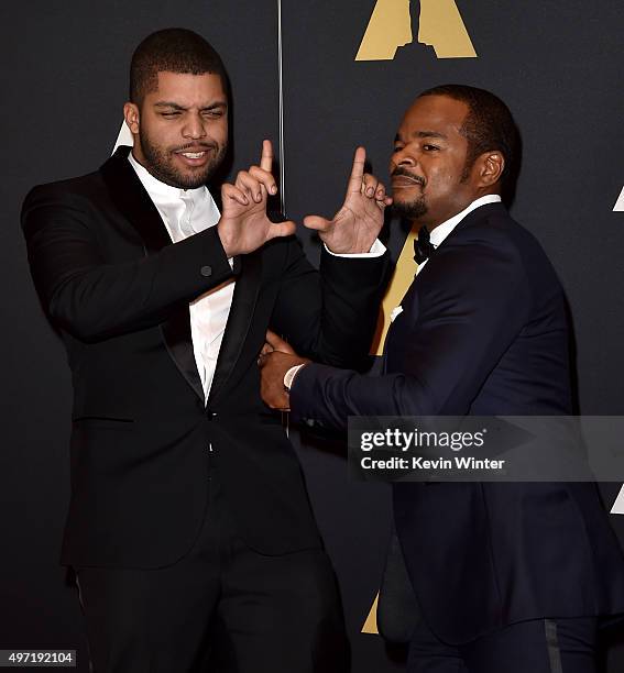 Actor O'Shea Jackson Jr. And director F. Gary Gray attend the Academy of Motion Picture Arts and Sciences' 7th annual Governors Awards at The Ray...