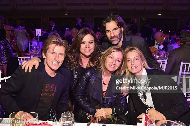 Denis Leary, Rachael Ray, John M. Cusimano, Ann Lembeck and Ali Wentworth attend the Michael J. Fox Foundation A Funny Thing Happened On The Way To...