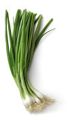 Vegetables: Spring Onion Isolated on White Background