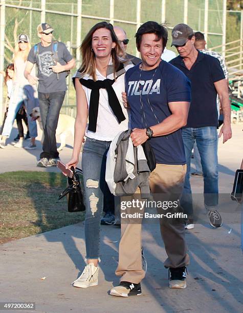 Mark Wahlberg and Rhea Durham are seen on November 14, 2015 in Los Angeles, California.