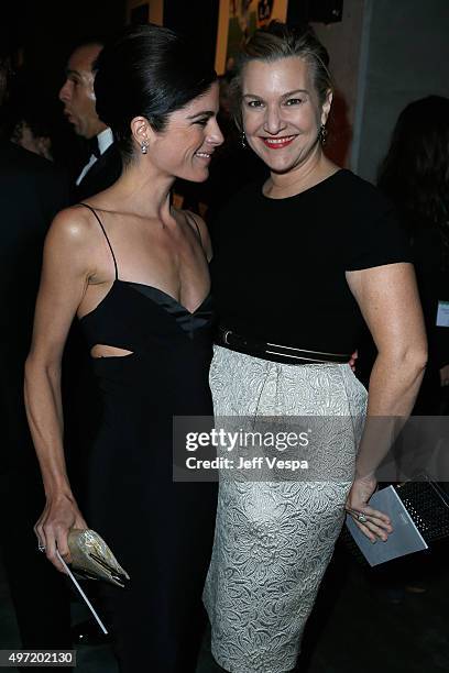 Actress Selma Blair and West Coast Editor Vanity Fair Krista Smith attend the 2015 Baby2Baby Gala presented by MarulaOil & Kayne Capital Advisors...