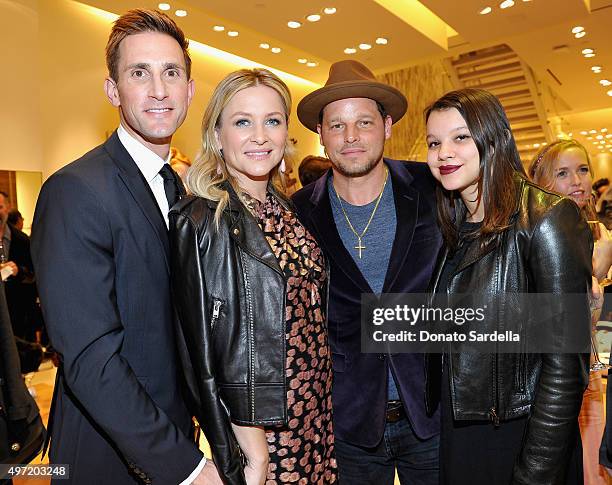 Christopher Gavigan, actors Jessica Capshaw and Justin Chambers and Isabella Chambers attend 'MaxMara & Allure Celebrate ABC's #TGIT' at MaxMara on...
