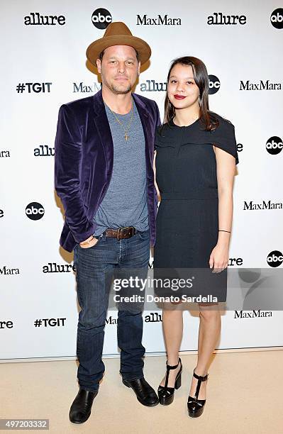 Actor Justin Chambers and Isabella Chambers attend 'MaxMara & Allure Celebrate ABC's #TGIT' at MaxMara on November 14, 2015 in Beverly Hills,...