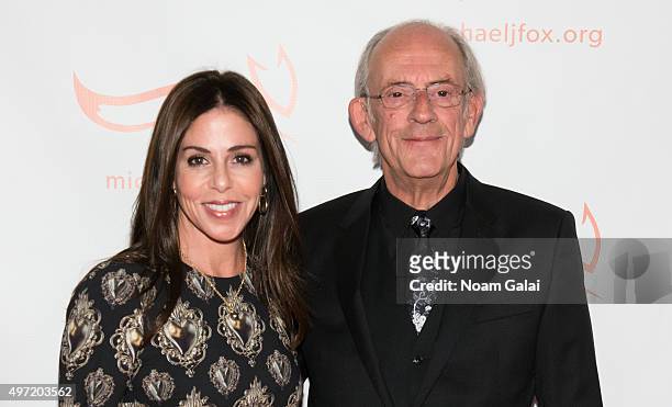 Actor Christopher Lloyd and Lisa Loiacono attend the Michael J. Fox Foundation's "A Funny Thing Happened On The Way To Cure Parkinson's" Gala at The...