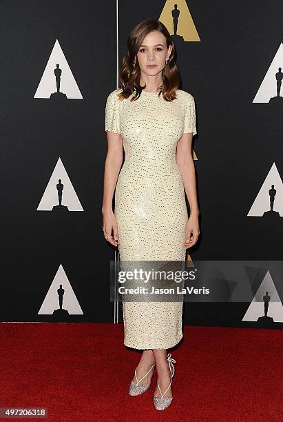 Actress Carey Mulligan attends the 7th annual Governors Awards at The Ray Dolby Ballroom at Hollywood & Highland Center on November 14, 2015 in...