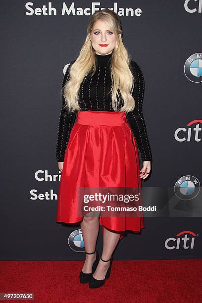 Meghan Trainor attends The Grove Christmas With Seth MacFarlane at The Grove on November 14, 2015 in Los Angeles, California.