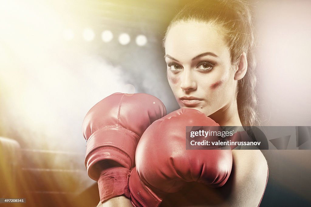 Portrait Of Young Woman - Boxing