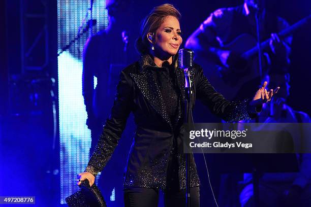 Gloria Trevi performs as part of 'El Amor World Tour' at Coliseo Jose M. Agrelot on November 14, 2015 in San Juan, Puerto Rico.