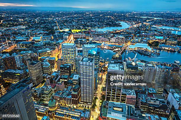 night at sydney - office building australia stock pictures, royalty-free photos & images