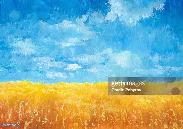 ilustraciones, imágenes clip art, dibujos animados e iconos de stock de grano de campo - wheat