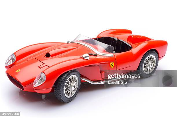 ferrari 250 testa rossa classic race car model - 1957 stockfoto's en -beelden