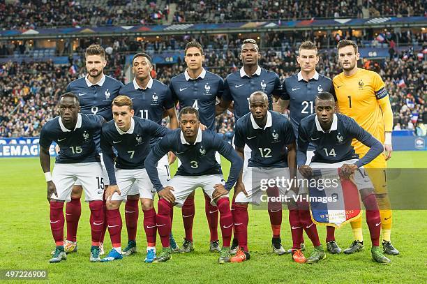 Olivier Giroud of France, Anthony Martial of France, Raphael Varane of France, Paul Pogba of France, Laurent Koscielny of France, goalkeeper Hugo...