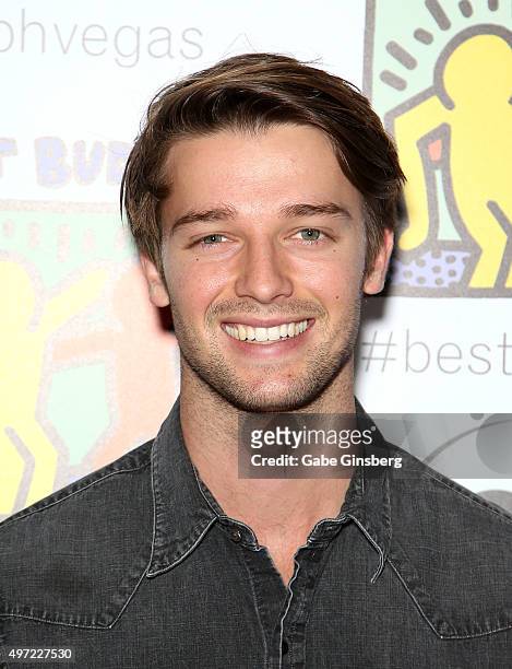 Actor Patrick Schwarzenegger attends the All In for Best Buddies celebrity poker tournament at Planet Hollywood Resort & Casino on November 14, 2015...
