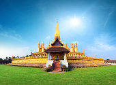 Phra That Luang temple and landmark in Laos, Vientiane