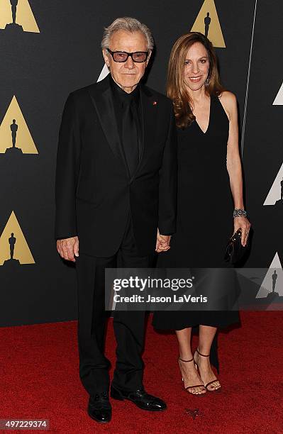 Actor Harvey Keitel and wife Daphna Kastner attend the 7th annual Governors Awards at The Ray Dolby Ballroom at Hollywood & Highland Center on...