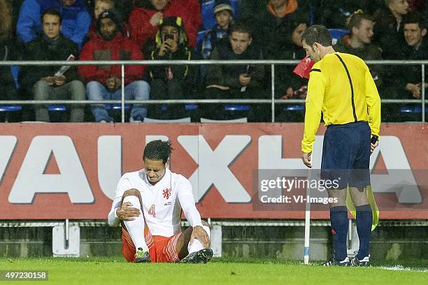 Virgil van Dijk of Holland during the International friendly match between Wales and Netherlands on November 13, 2015 at the Cardiff City stadium in...