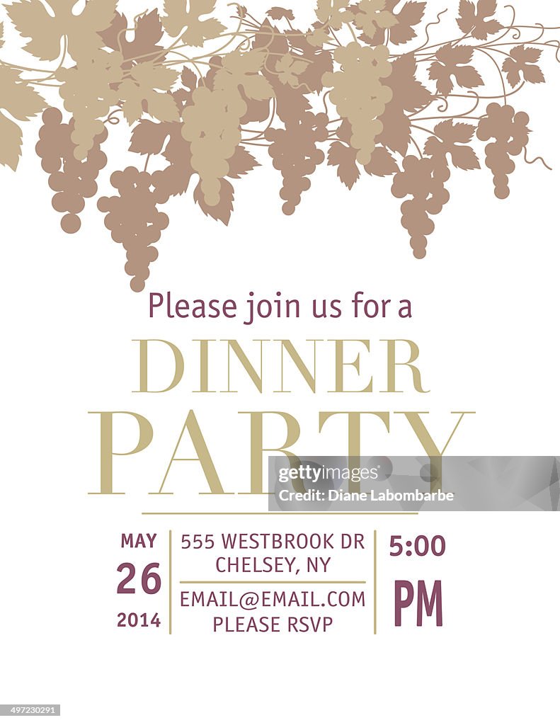 Dinner Party With Grapes