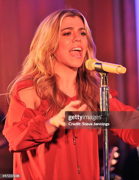 Kimberly Perry of The Band Perry performs at the GRAMMY Foundation house concert at Trattore Farms on November 14, 2015 in Geyserville, California.