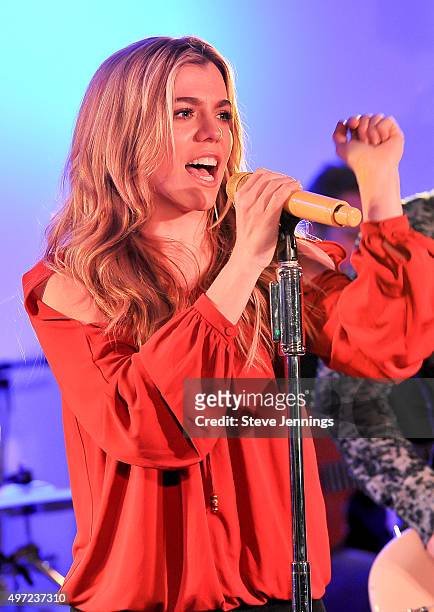 Kimberly Perry of The Band Perry performs at the GRAMMY Foundation house concert at Trattore Farms on November 14, 2015 in Geyserville, California.
