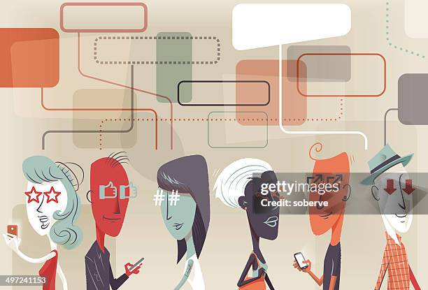 social looks - adulation stock illustrations