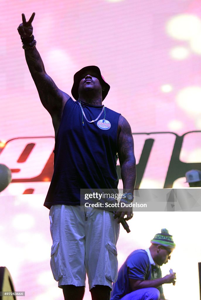 Vd Rapper Rapper Luckyiam of Living Legends performs onstage at the Los Angeles ...