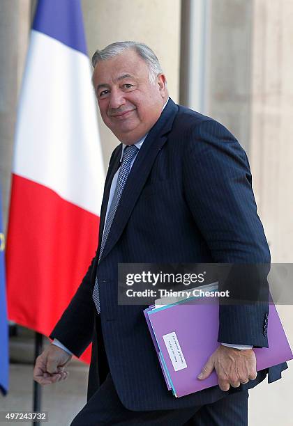 President of the French Senate, Gerard Larcher arrives at the Elysee Presidential Palace for a meeting on November 15, 2015 in Paris, France. French...