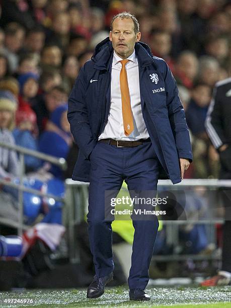 Coach Danny Blind of Holland during the International friendly match between Wales and Netherlands on November 13, 2015 at the Cardiff City stadium...