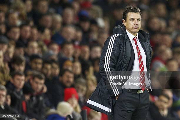 Coach Chris Coleman of Wales during the International friendly match between Wales and Netherlands on November 13, 2015 at the Cardiff City stadium...