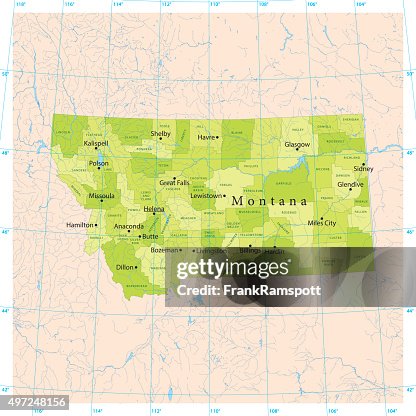 Montana Vector Map Montana Vector Map