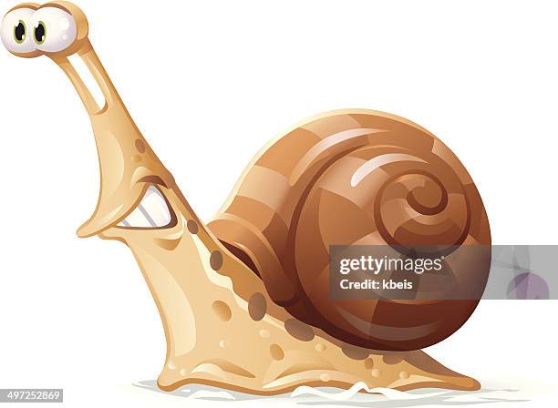 moving snail - slow mo stock illustrations