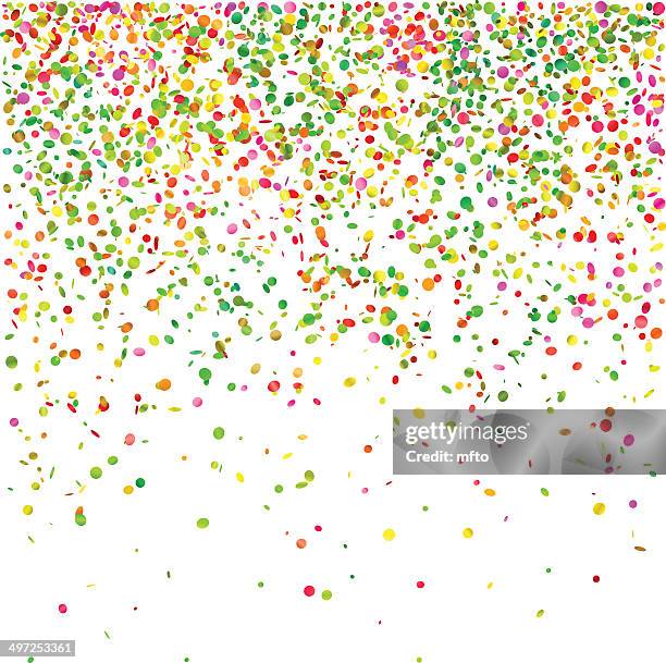 multi colored confetti - green confetti stock illustrations