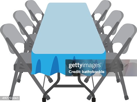 Folding table and chairs Folding table and chairs