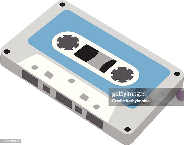 ilustraciones, imágenes clip art, dibujos animados e iconos de stock de casette cinta - tape answering machine
