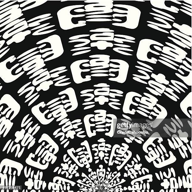 abstract black and white pattern background - roof shingles texture stock illustrations