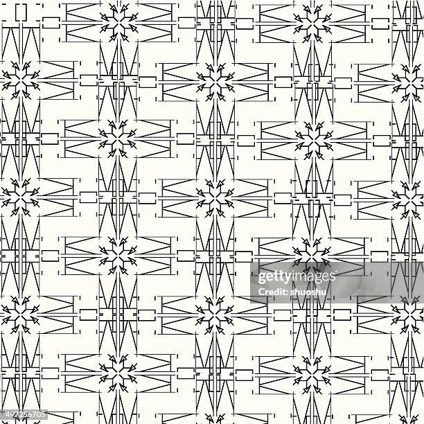 abstract black and white pattern background - small triangle pattern stock illustrations