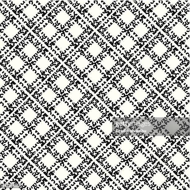 abstract black and white stripe pattern background - newspaper texture background stock illustrations