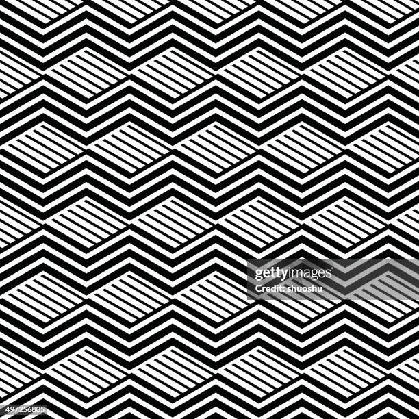 abstract black and white wave stripe pattern background - cold chain stock illustrations