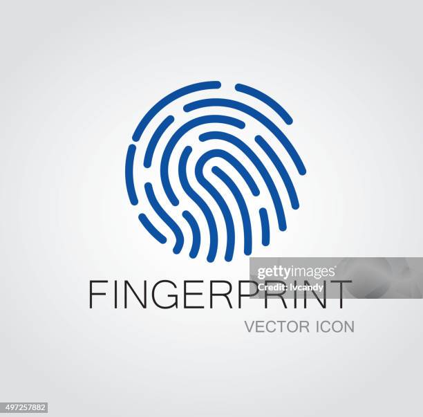 ilustrações, clipart, desenhos animados e ícones de símbolo de impressão digital - fingerprint