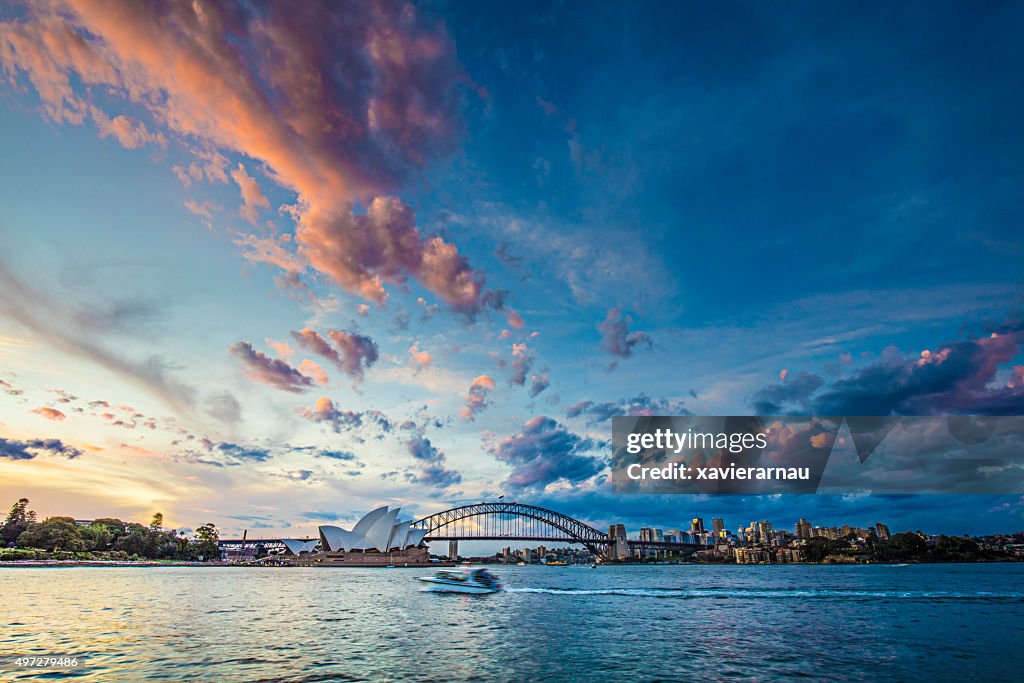 Magnifique coucher de soleil de Sydney