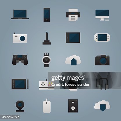 Technology devices icons Technology devices icons