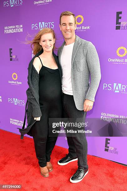 Kimberly Brook and actor James Van Der Beek attend Express Yourself 2015 to benefit P.S. ARTS, providing arts education to 25,000 public school...