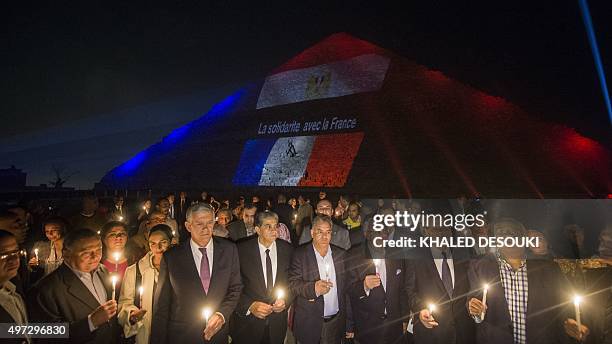 French Ambassador to Egypt Andre Parant , Egyptian minister of Environment Khaled Fahmy , Egyptian antiques minister Mamduh al-Damati , and Russian...