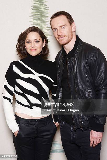 Marion Cotillard and Michael Fassbender attend a special screening of "Macbeth" at Ham Yard Hotel on November 15, 2015 in London, England.
