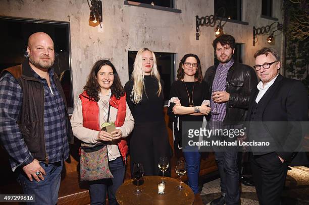 Tom Grant, Joan Roney, Valerie Veatch, Irene Taylor Brodsky, executive producer Maxim Pozdorovkin, and director Nick Read attend the HBO Documentary...