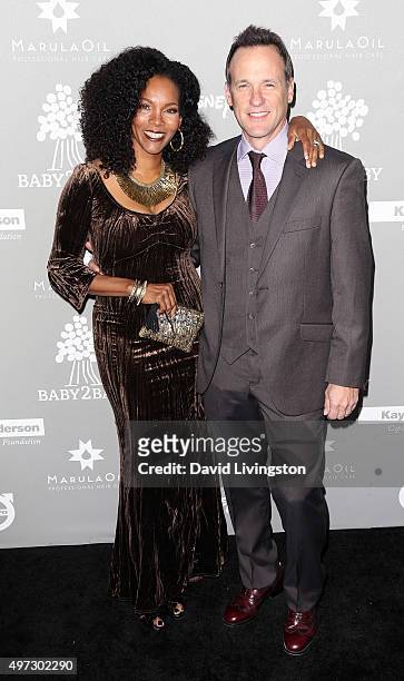 Actor Tom Verica and wife Kira Arne attend the 2015 Baby2Baby Gala presented by MarulaOil & Kayne Capital Advisors Foundation honoring Kerry...